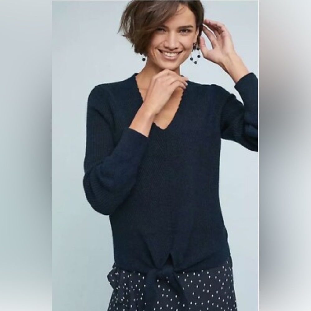 Anthropologie By Anthropologie tie-hem sweater.